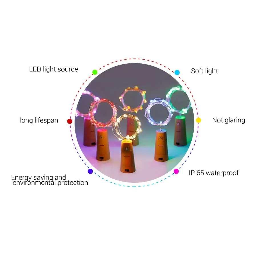 LED RGB 1m 10 diods strip för Flaska på batteri - Ledgends