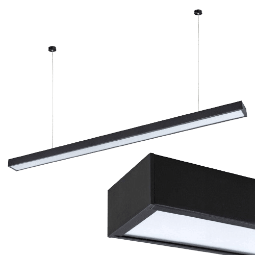 Lampa LED linjär pendel 120cm 40W CCD Svart - Ledgends